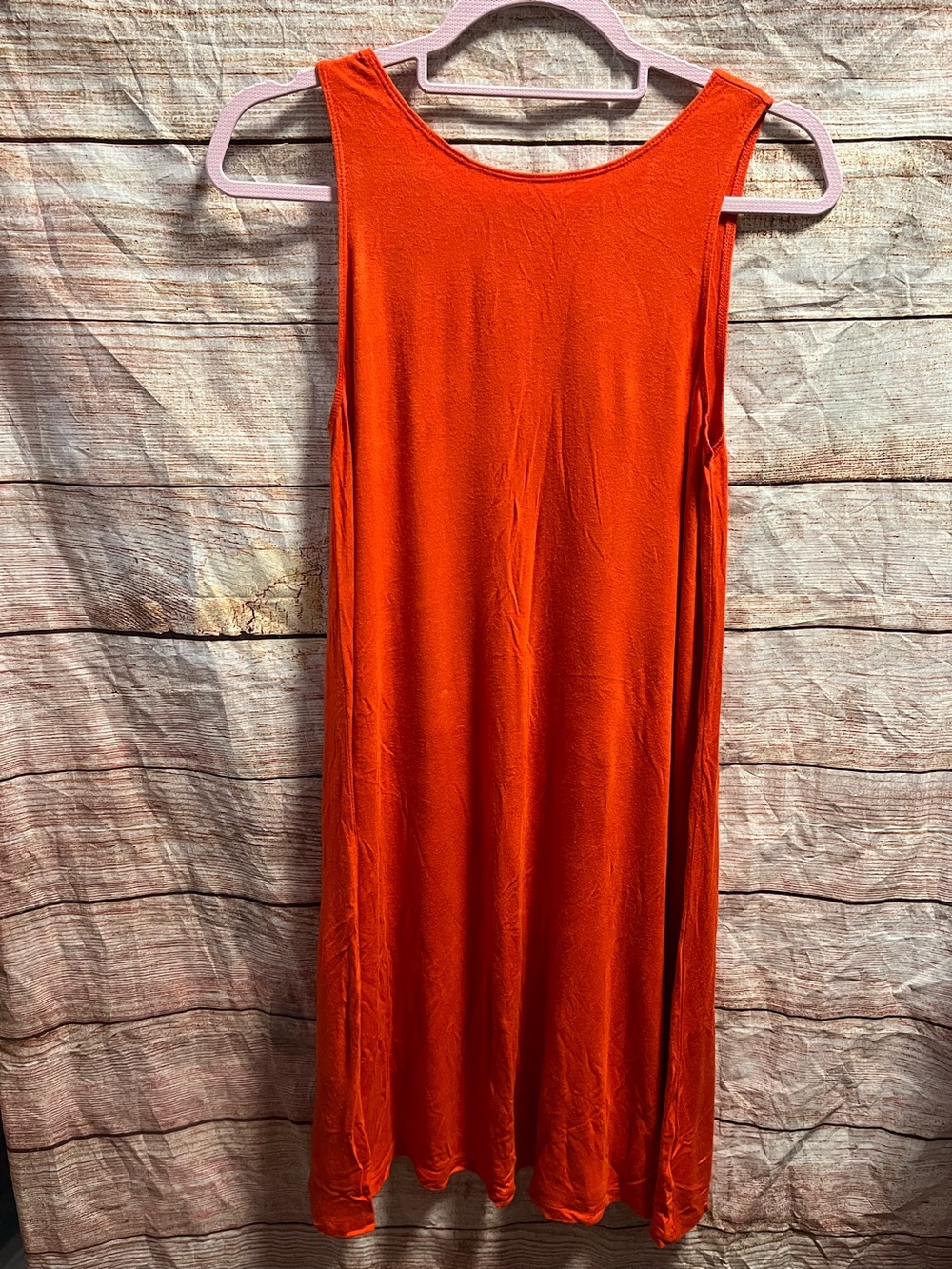 Old Navy sleeveless orange dress-Ladies petite medium